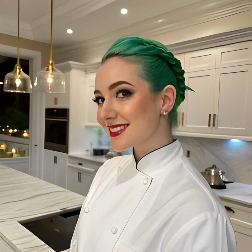 Hailey at her tasty table